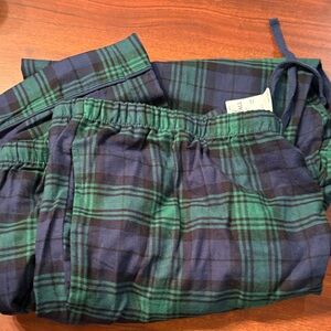 NWT men’s Plaid Pajamas  pants only Blue and Green XXL tall